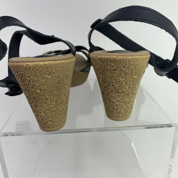 Spring Step MADE IN ITALY Strap Sandals Heels Sz 42 US 10.5/11 Comfort Faux cork - Picture 6 of 10